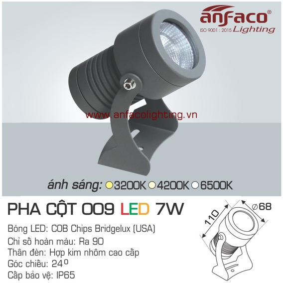 Đèn LED pha cột Anfaco AFC 009-7W