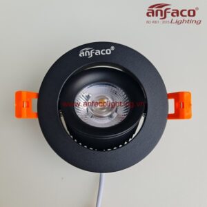 AFC 672D 5W Đèn LED downlight âm trần Anfaco xoay góc vỏ đen