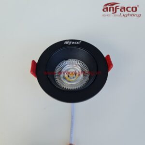 AFC 606D 5W Đèn LED downlight âm trần Anfaco COB 5W vỏ đen xoay góc