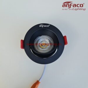 AFC 606D 5W Đèn LED downlight âm trần Anfaco COB 5W vỏ đen xoay góc