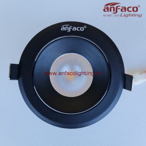 AFC-618D đèn Anfaco downlight âm trần xoay góc vỏ đen AFC618D 3W 5W 7W 12W kính mờ