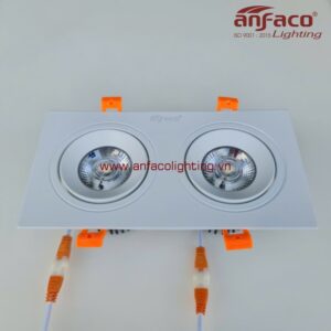 AFC 767T/2 9W 12W Đèn LED downlight âm trần Anfaco 2 bóng xoay góc