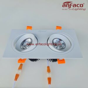 AFC 767T/2 9W 12W Đèn LED downlight âm trần Anfaco 2 bóng xoay góc