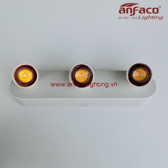 Đèn tiêu điểm Anfaco AFC 818-3T-7W vỏ trắng xoay góc