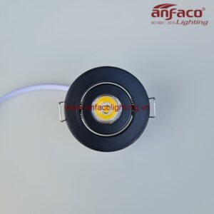 AFC 622D 1W Đèn LED mini downlight âm trần Anfaco 1W vỏ đen xoay góc
