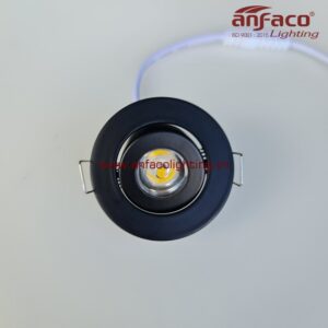 AFC 622D 1W Đèn LED mini downlight âm trần Anfaco 1W vỏ đen xoay góc