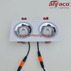 AFC 770T/2 7W Đèn LED Anfaco downlight âm trần 2 bóng AFC 770T 7Wx2 Anfaco