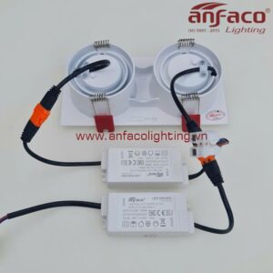 AFC 770T/2 7W Đèn LED Anfaco downlight âm trần 2 bóng AFC 770T 7Wx2 Anfaco
