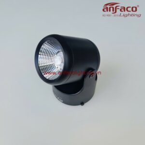 AFC 866D 7W 12W Đèn LED spotlight Anfaco chiếu tiêu điểm vỏ đen xoay góc đế ngồi gắn cố định