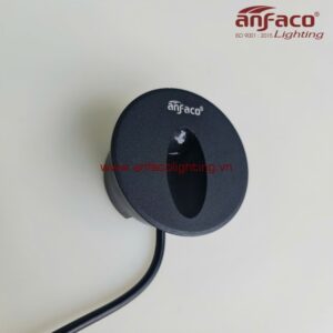 AFC đèn âm tường 020D 2W Đèn Anfaco gắn âm bậc cầu thang ,âm tường chiếu rọi lối đi 2W tròn vỏ đen