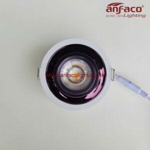 AFC 712D 7W 9W 12W 15W Đèn LED downlight âm trần Anfaco chóa màu đen nho bóng