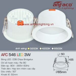 AFC 546-3W Đèn Led downlight âm trần Anfaco AFC 546/3W