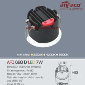 AFC 680D 7W Đèn Led downlight âm trần Anfaco AFC 680D 7W