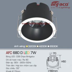 AFC 680D 7W Đèn Led downlight âm trần Anfaco AFC 680D 7W