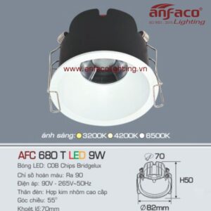 AFC 680T 9W Đèn Led downlight âm trần Anfaco AFC 680T 9W