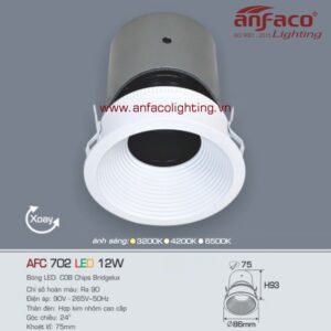 AFC 702-12W Đèn Led downlight âm trần Anfaco AFC 702/12W xoay góc