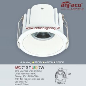 AFC 712T 7W Đèn Led downlight âm trần Anfaco AFC 712T 7W chóa trắng