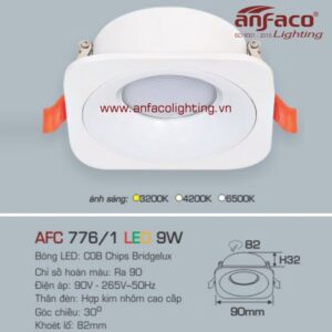 AFC 776/9W Đèn Led downlight âm trần vuông Anfaco AFC 776/9W