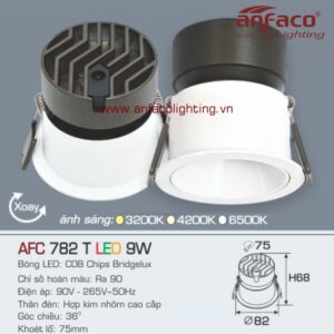 AFC 782T 9W Đèn Led downlight âm trần xoay góc Anfaco AFC 782T 9W chóa trắng