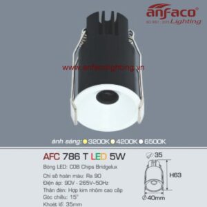 AFC 786T 5W Đèn Led downlight âm trần Anfaco AFC 786T 5W góc chiếu 15 độ chiếu điểm