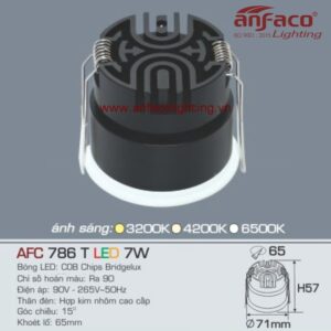 AFC 786T 7W Đèn Led downlight âm trần Anfaco AFC 786T 7W góc chiếu 15 độ chiếu điểm