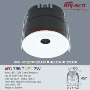 AFC 786T 7W Đèn Led downlight âm trần Anfaco AFC 786T 7W góc chiếu 15 độ chiếu điểm