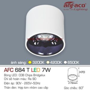 AFC 684T 7W Đèn LED Anfaco lon downlight gắn nổi Anfaco 7W