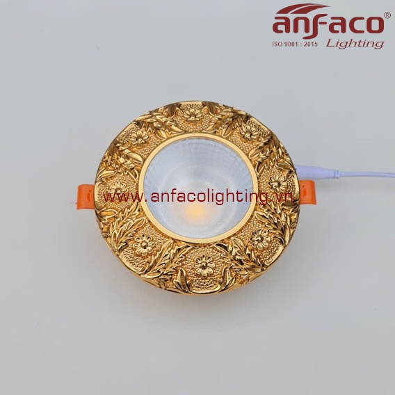 dong-005-15w-1 AFC đồng 005 15W Đèn LED Anfaco downlight âm trần vỏ đồng AFC 005 15W đồng vàng Anfaco