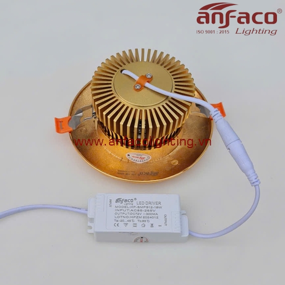 dong-005-15w-3 AFC đồng 005 15W Đèn LED Anfaco downlight âm trần vỏ đồng AFC 005 15W đồng vàng Anfaco