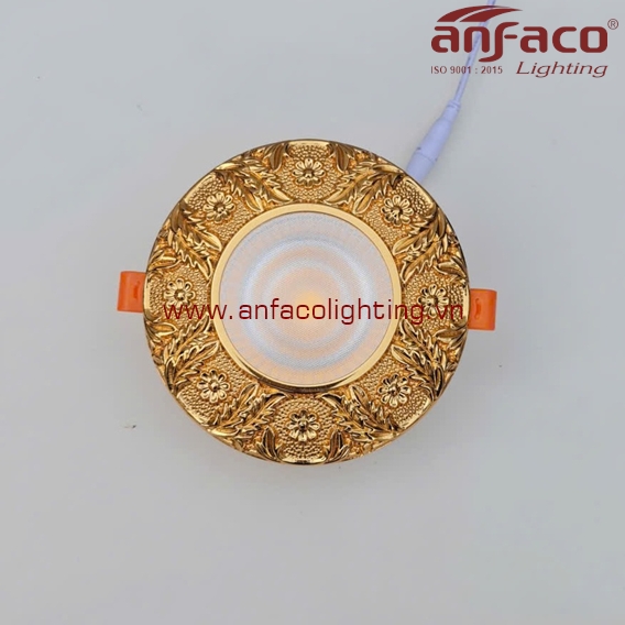 dong-005-15w AFC đồng 005 15W Đèn LED Anfaco downlight âm trần vỏ đồng AFC 005 15W đồng vàng Anfaco