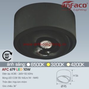AFC 679D 12W Đèn LED Anfaco downlight gắn nổi AFC 679D 12W xoay góc vỏ đen Anfaco